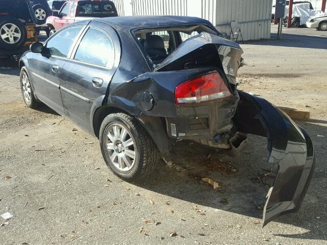 1C3AL66R44N235454 - 2004 CHRYSLER SEBRING LI BLACK photo 3