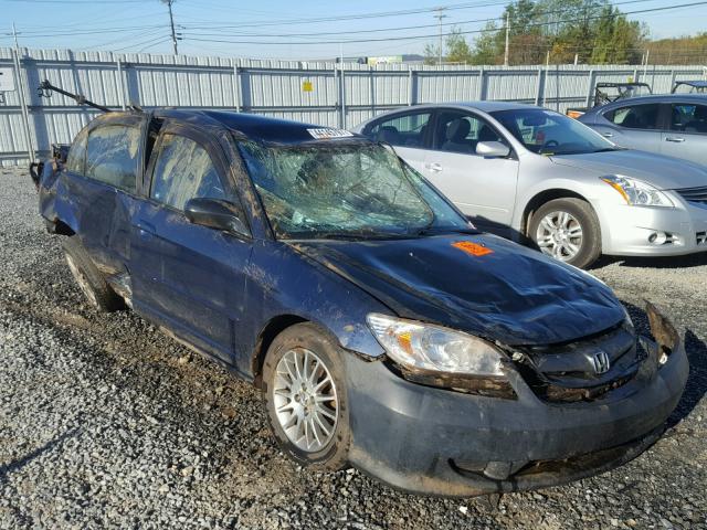 2HGES16525H560437 - 2005 HONDA CIVIC LX BLUE photo 1