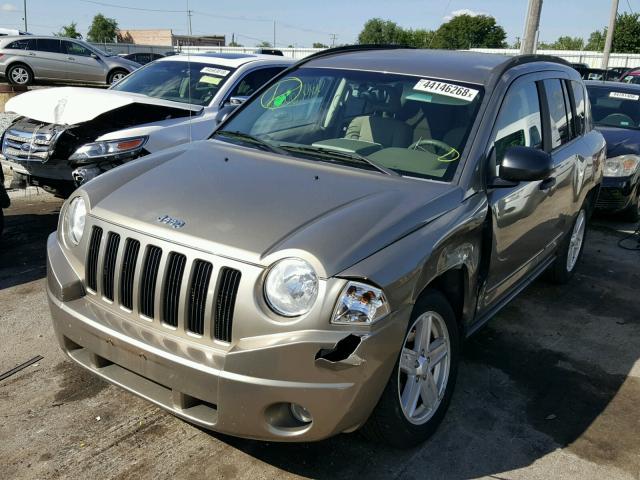 1J8FT47038D589489 - 2008 JEEP COMPASS SP TAN photo 2