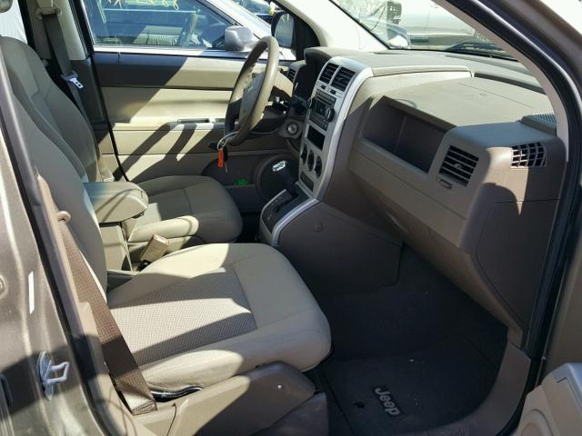 1J8FT47038D589489 - 2008 JEEP COMPASS SP TAN photo 5