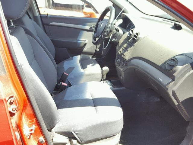 KL1TD56658B130888 - 2008 CHEVROLET AVEO BASE Қызыл фото 5