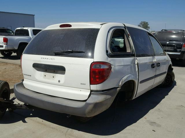 1B4GP25B42B506385 - 2002 DODGE CARAVAN SE WHITE photo 4