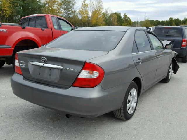 4T1BE32K72U565203 - 2002 TOYOTA CAMRY LE GRAY photo 4