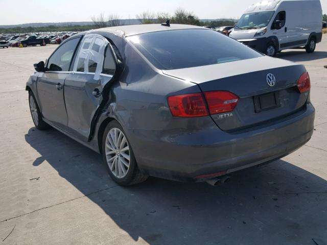 3VWLL7AJ5EM398375 - 2014 VOLKSWAGEN JETTA TDI GRAY photo 3