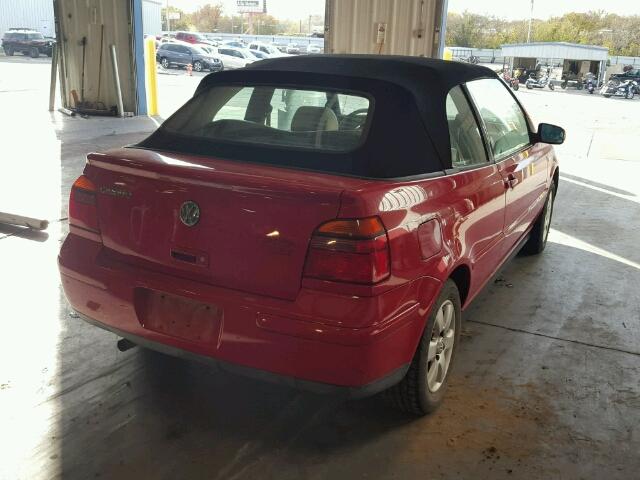 3VWDC21V11M807251 - 2001 VOLKSWAGEN CABRIO GLX 红色 照片 4