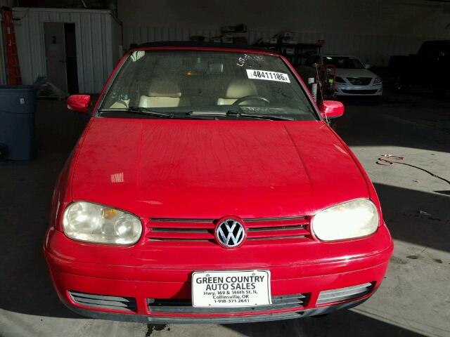 3VWDC21V11M807251 - 2001 VOLKSWAGEN CABRIO GLX 红色 照片 9