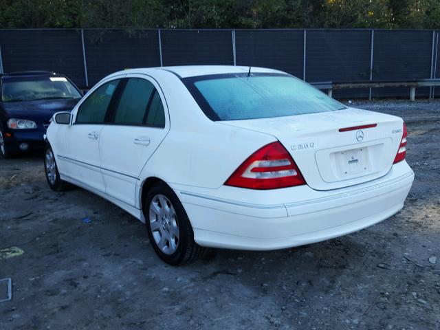WDBRF92H76F822246 - 2006 MERCEDES-BENZ C GENERATI WHITE photo 3