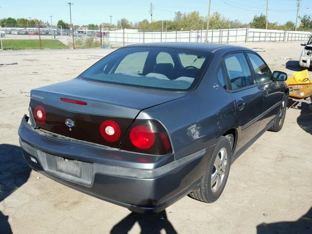 2G1WF52K549305955 - 2004 CHEVROLET IMPALA GRAY photo 4