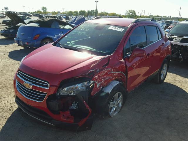 KL7CJLSB0GB652493 - 2016 CHEVROLET TRAX RED photo 2