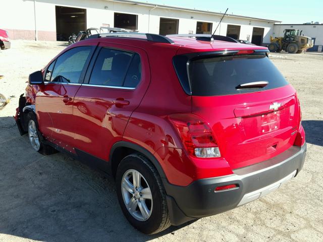 KL7CJLSB0GB652493 - 2016 CHEVROLET TRAX RED photo 3