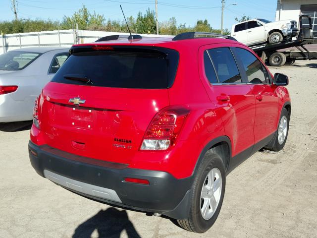 KL7CJLSB0GB652493 - 2016 CHEVROLET TRAX RED photo 4