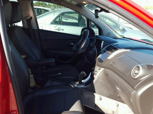 KL7CJLSB0GB652493 - 2016 CHEVROLET TRAX RED photo 5