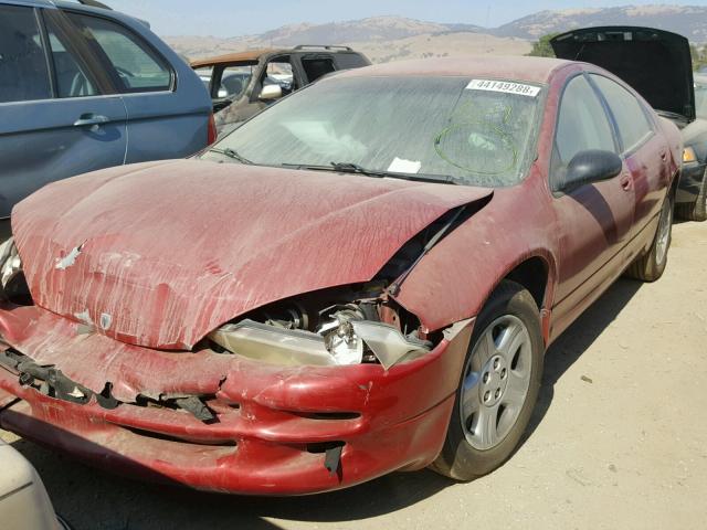 2B3HD46R64H706803 - 2004 DODGE INTREPID S წითელი ფოტო 2