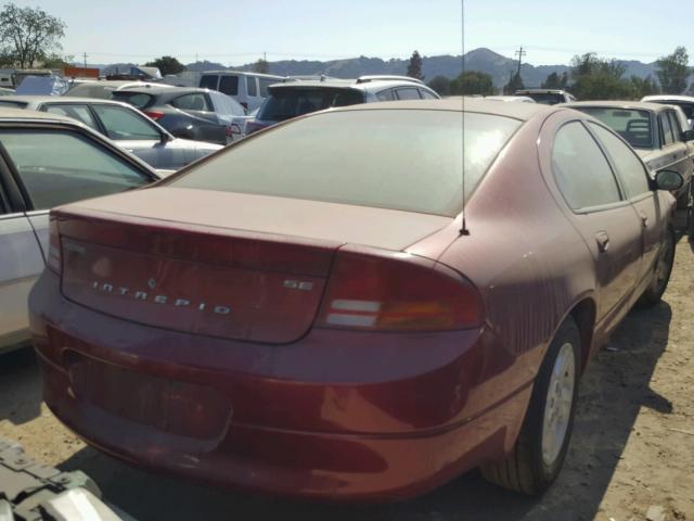 2B3HD46R64H706803 - 2004 DODGE INTREPID S წითელი ფოტო 4