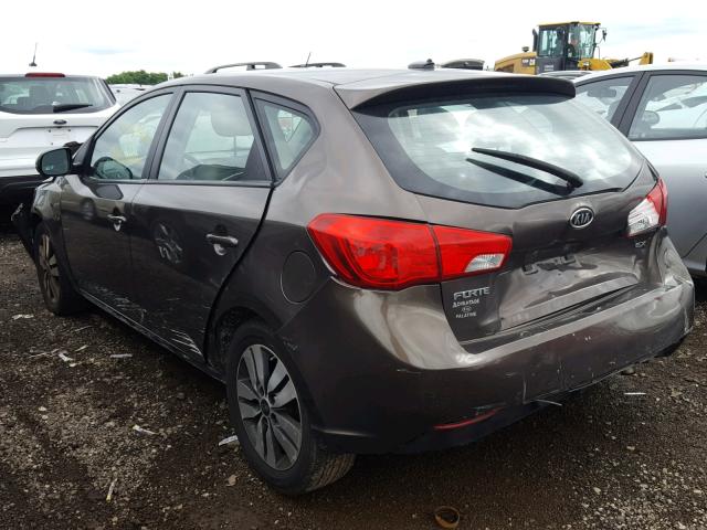 KNAFU5A2XD5745940 - 2013 KIA FORTE EX BROWN photo 3