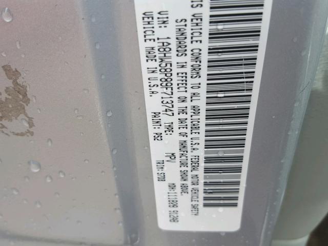 1A8HW58P89F713747 - 2009 CHRYSLER ASPEN LIMI 银色 照片 10