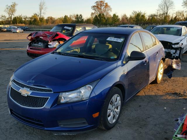 1G1PC5SH0C7280822 - 2012 CHEVROLET CRUZE LS BLUE photo 2