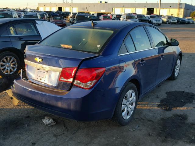 1G1PC5SH0C7280822 - 2012 CHEVROLET CRUZE LS BLUE photo 4