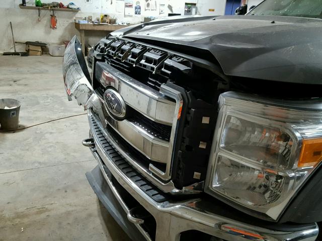 1FT7W2BT0BEB35047 - 2011 FORD F250 SUPER GRAY photo 9