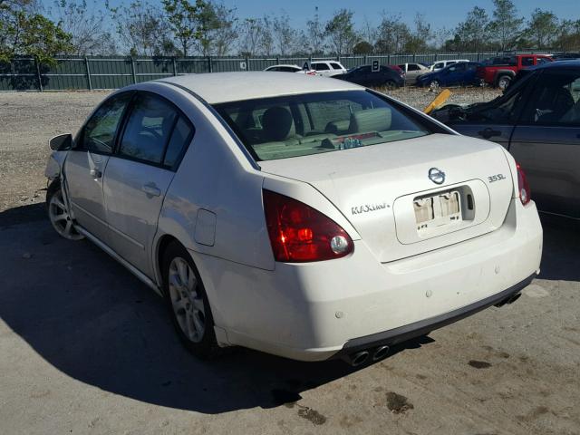 1N4BA41E37C800247 - 2007 NISSAN MAXIMA SE WHITE photo 3