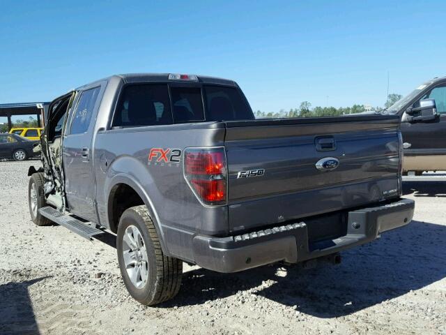 1FTFW1CF5DKF13821 - 2013 FORD F150 SUPER GRAY photo 3