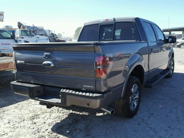 1FTFW1CF5DKF13821 - 2013 FORD F150 SUPER GRAY photo 4