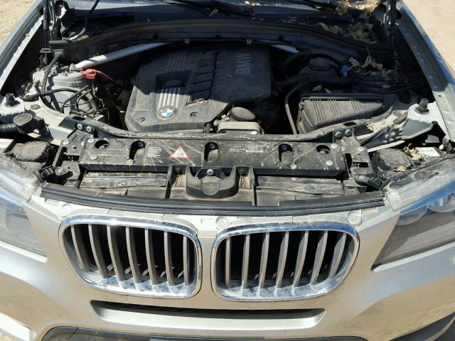 5UXWX5C59BL708273 - 2011 BMW X3 XDRIVE2 GRAY photo 7