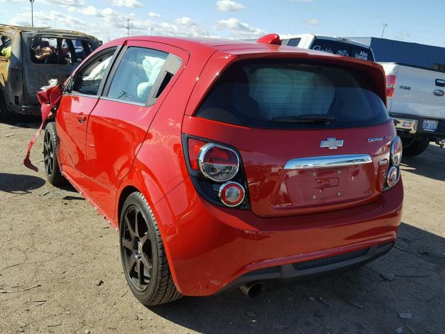 1G1JH6SB8D4147110 - 2013 CHEVROLET SONIC RS RED photo 3