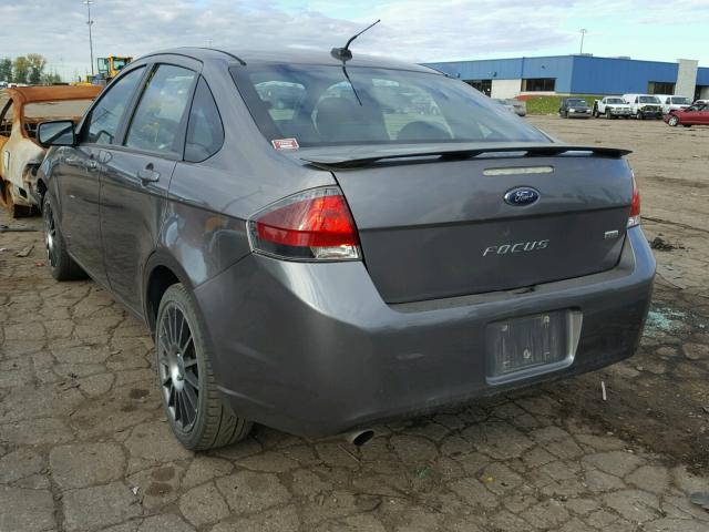 1FAHP3GNXAW270794 - 2010 FORD FOCUS SES GRAY photo 3