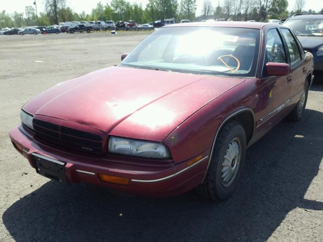 2G4WB55L6R1448504 - 1994 BUICK REGAL CUST RED photo 2