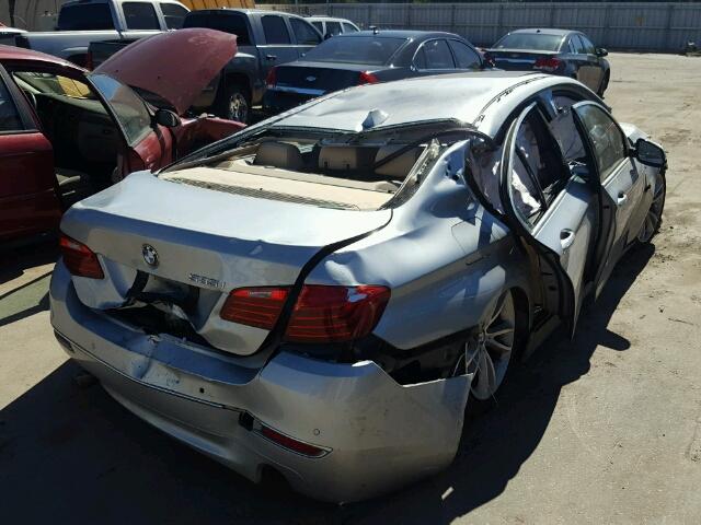 WBA5B1C57FG125622 - 2015 BMW 535 I SILVER photo 4