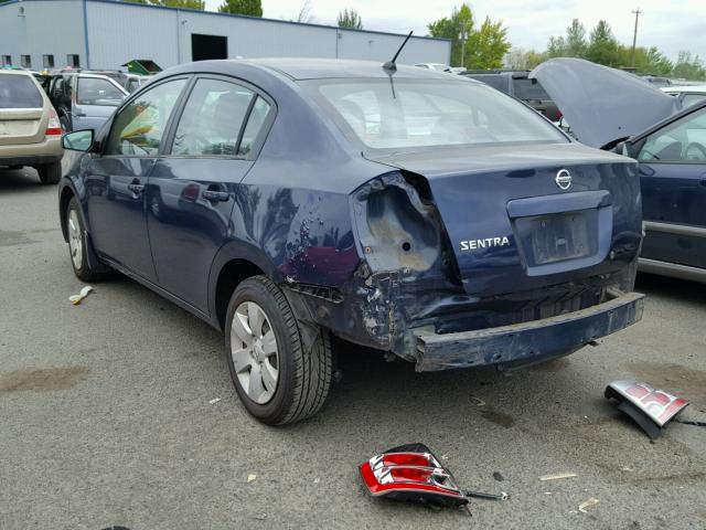 3N1AB61E58L678093 - 2008 NISSAN SENTRA 2.0 BLUE photo 3