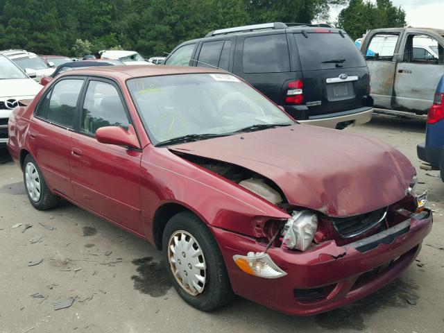 1NXBR12EX1Z506325 - 2001 TOYOTA COROLLA CE BURGUNDY photo 1