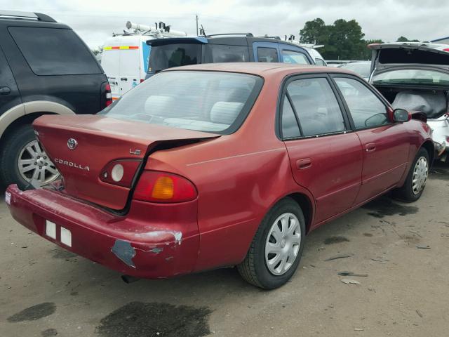 1NXBR12EX1Z506325 - 2001 TOYOTA COROLLA CE BURGUNDY photo 4