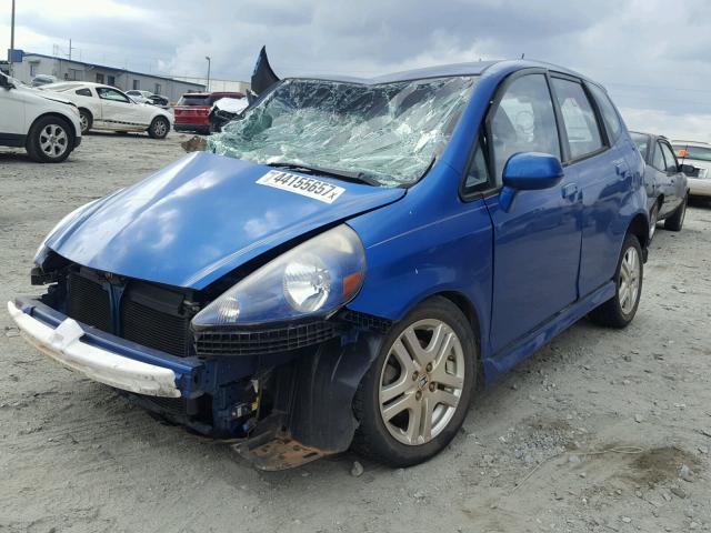 JHMGD38658S065230 - 2008 HONDA FIT BLUE photo 2