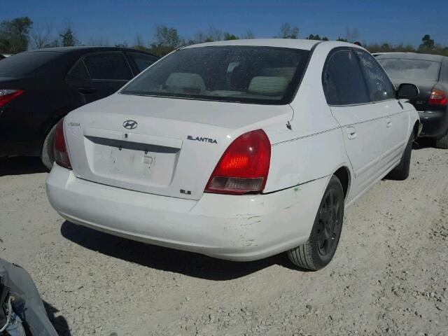 KMHDN45D21U180125 - 2001 HYUNDAI ELANTRA GL WHITE photo 4