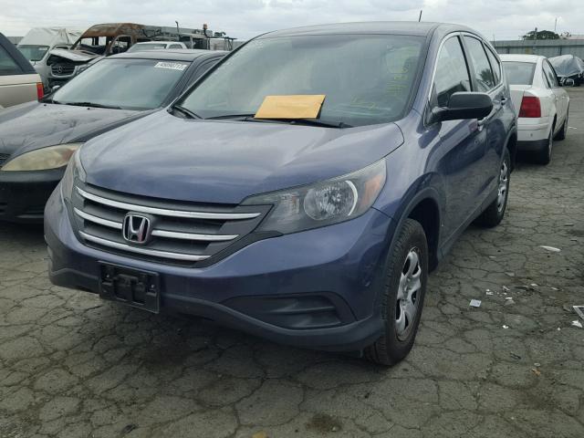 3CZRM3H31EG714342 - 2014 HONDA CR-V LX BLUE photo 2