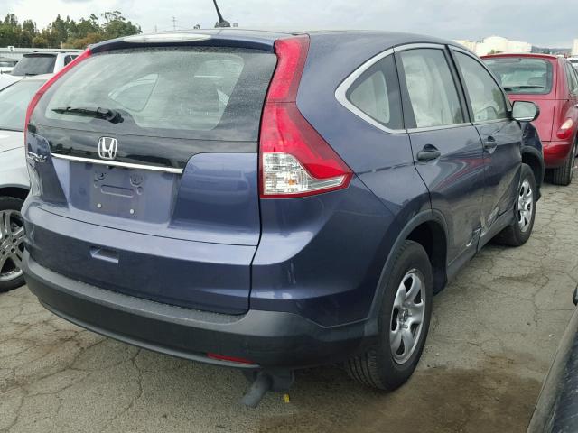 3CZRM3H31EG714342 - 2014 HONDA CR-V LX BLUE photo 4