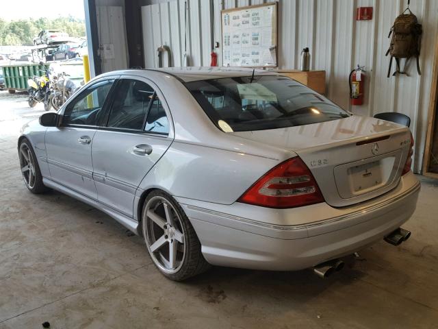 WDBRF65J33F393079 - 2003 MERCEDES-BENZ C 32 AMG K SILVER photo 3