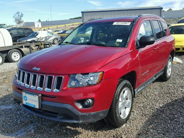 1C4NJCBA0ED882300 - 2014 JEEP COMPASS SP RED photo 2