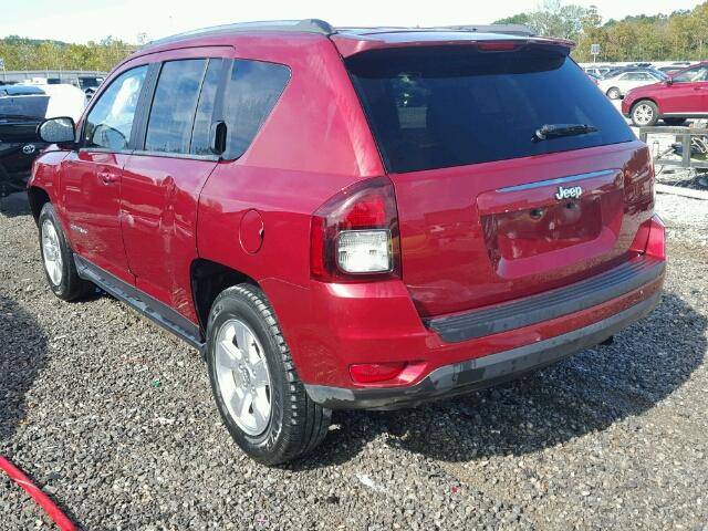 1C4NJCBA0ED882300 - 2014 JEEP COMPASS SP RED photo 3