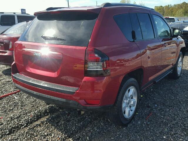 1C4NJCBA0ED882300 - 2014 JEEP COMPASS SP RED photo 4