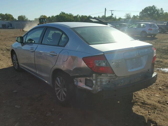 2HGFB2F83CH318502 - 2012 HONDA CIVIC EX 银色 照片 3