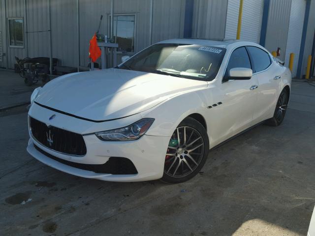 ZAM57RTA7F1134514 - 2015 MASERATI GHIBLI S WHITE photo 2