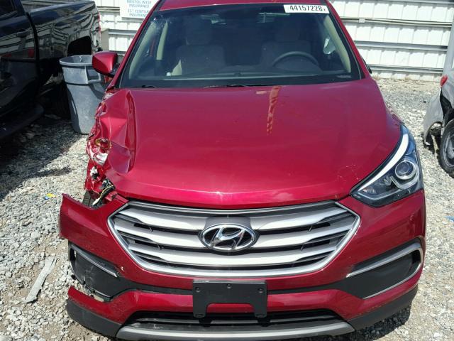 5XYZT3LB9JG545249 - 2018 HYUNDAI SANTA FE S RED photo 9