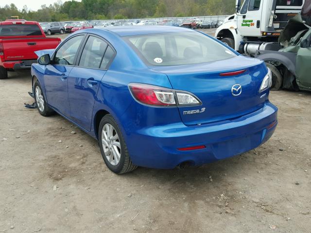 JM1BL1V73C1627639 - 2012 MAZDA 3 I BLUE photo 3