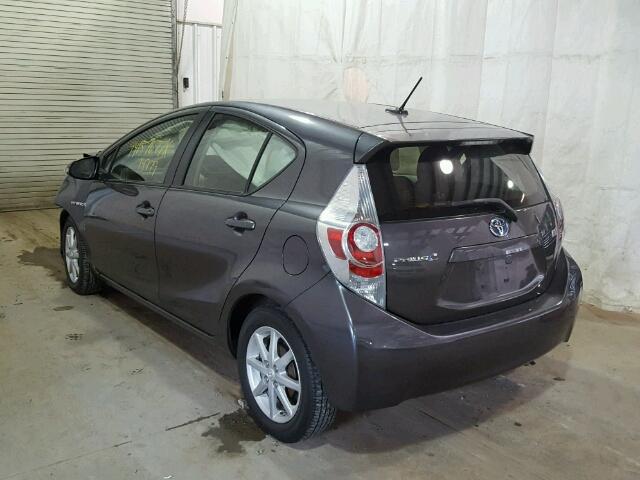 JTDKDTB35D1051077 - 2013 TOYOTA PRIUS C GRAY photo 3