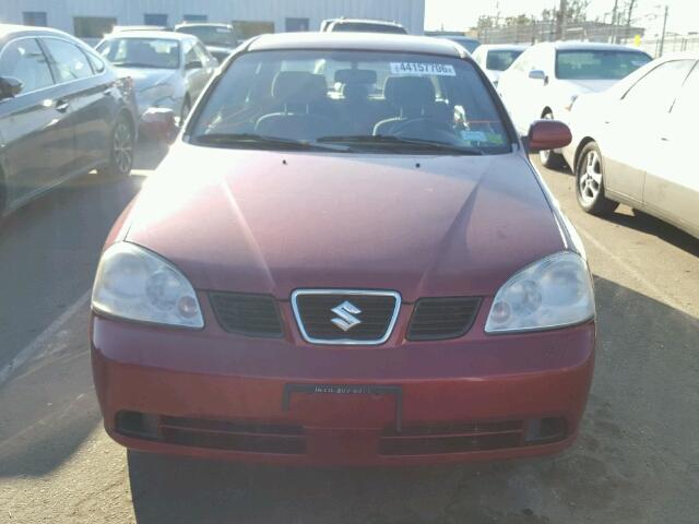 KL5JD56Z35K198540 - 2005 SUZUKI FORENZA S RED photo 9