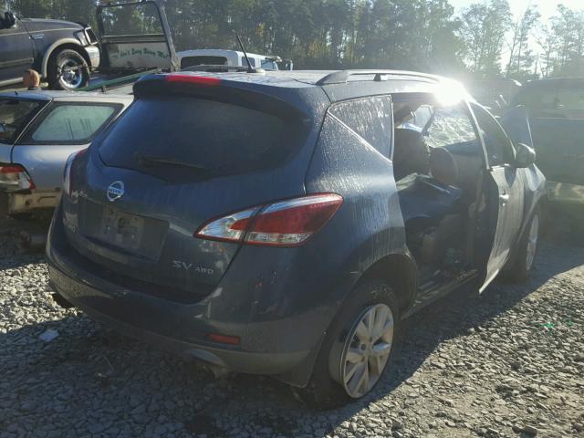 N0V1N44157747 - 2013 NISSAN MURANO S BLUE photo 4