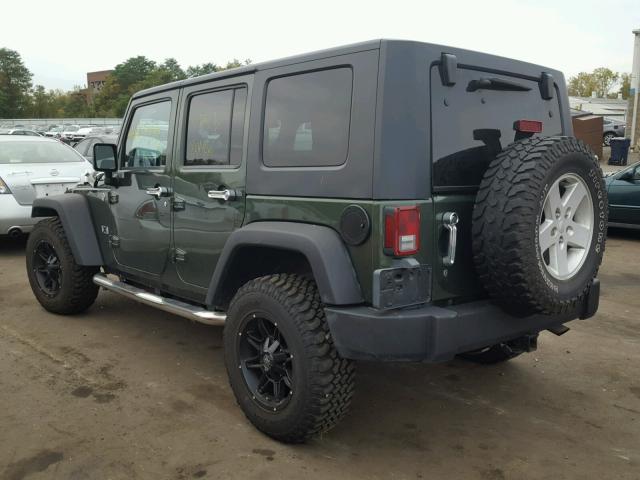 1J4GA39127L149537 - 2007 JEEP WRANGLER X GREEN photo 3